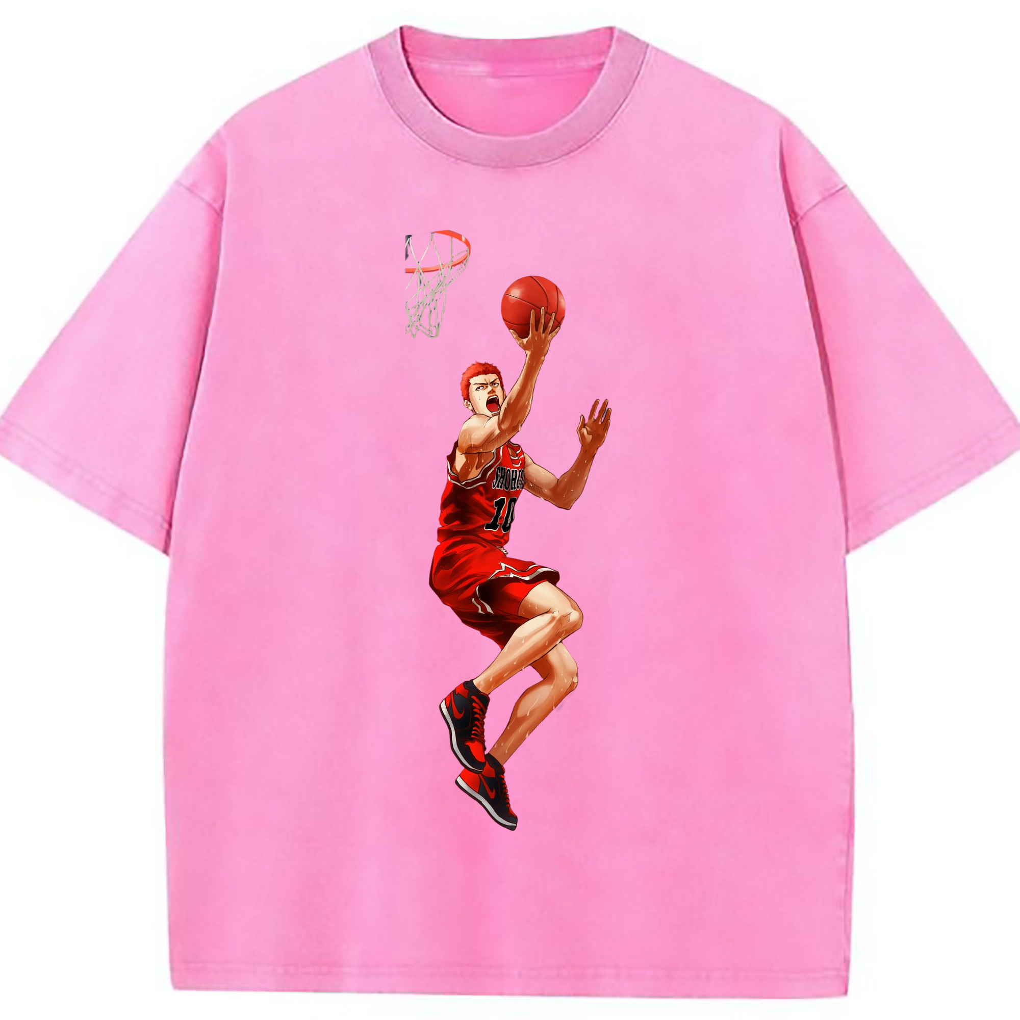 （画像用） SLAM DUNK／スラムダンク 綿100% ヴィンテージ風 半袖Tシャツ（フロントプリント）